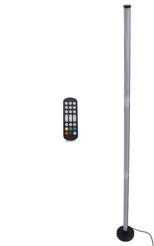 Sxhlseller Lámpara de Pie de Esquina LED, Lámpara de Pie RGB Moderna e Inteligente con 3 Modos de Control, Iluminación Ambiental con Sincronización de Música para Dormitorio, Sala de Estar,