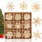 Zanfqvo 36 Stück Strohsterne Christbaumschmuck Set - Strohsterne Weihnachtsbaum - Natürlicher Stroh Anhänger für Tannenbaumschmuck und Weihnachtsdekoration