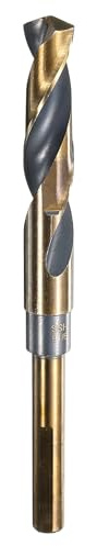 HARFINGTON Twist Drill Bit 9/16 Dia High-Speed Steel 4341 Metric Drill Bits 5.9 Overall Length with Black & Gold Oxide Coating for Drilling Hard Metals, Stainless Steel, Alloy Steel