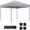 Outsunny Pavillon ca.3x3m, wasserabweisend Stabil Winterfest Pop-up Faltpavillon mit UV Schutz 50+, Faltbar Partyzelt Gartenzelt mit Rolltasche, Gartenpavillon für Camping Garten, Hellgrau