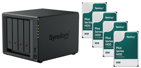agemeo NAS DiskStation DS925+ mit 4X Festplatte 12TB HAT Plus und mit 4GB RAM, total: 48 TB