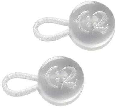 C2 Juego de 2 extensores de cuello para camisa, Mediano - Blanco - 20L