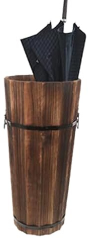 Generico Portaombrelli In Legno - 38x17 Cm Contenitore Per Ombrelli Resistente E Stabile | All'umidità E Non Facile Da Rompere | Secchio 'ombrello Retrò Per Casa Aula E Altro Ancora