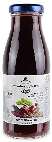 Granatapfel-Violette Karotte-Rote Bete-Ingwer - 100% Bio-Direktsaft (naturtrüb) - 12 x 250 ml