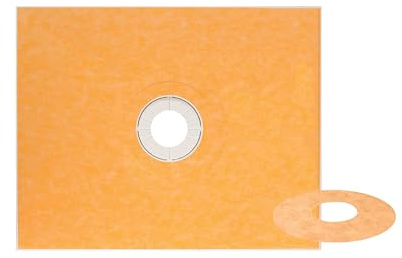 Schluter Kerdi Prefabricated Sloped Shower Tray - Waterproof, Ready to Tile - Lightweight Polystyrene, 48 Length, 60 Width, Center Outlet Position - KST1220/1525