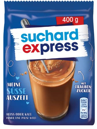 Suchard Express Kakao Pulver 400 g Beutel, Kakaopulver zum Teilen und genießen mit der Familie