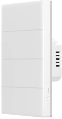 SONOFF T5-4C-120 Interruttore a parete Smart Touch WIFI, telecomando eWeLink, tocco multisensoriale, Smart LED RGB, scocca sostituibile, compatibile con Alexa, Google Home