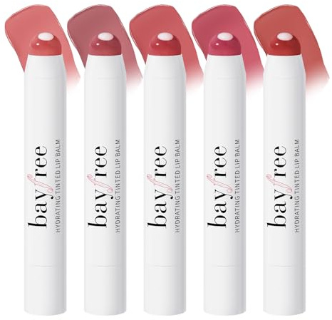 bayfree Tinted Lip Balm Plumper, Glossy, Pump Lips, Lightweight, Moisturize & Tint with Jojoba Seed Oil, Vegan Lip Balm Lip Care Present