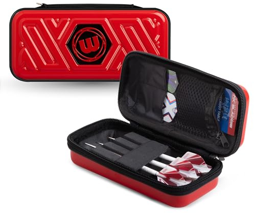 WINMAU Armor G1 Portefeuille Darts - L'étui Rouge pour fléchettes Peut contenir des fléchettes entièrement assemblées et des Accessoires - Résistant aux Chocs, Ultra-Durable et sécurisé