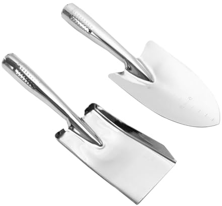 LOORGVEL 2 pièces Lot de de Jardin Multifonctions Acier Inoxydable Outils et Durables pour Plantation et Entretien Poignées Confortables pour Usage Domestique