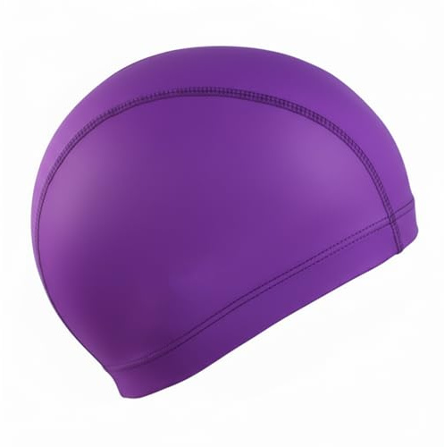 Fabric Swimming Cap, Soft Elastic Material Swim Cap for Women and Men, Lightweight Breathable Bathing Hat for Swimming Water Sports with UV Protection