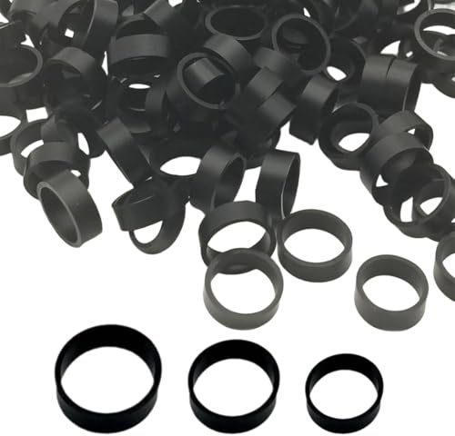 THQAE 90 Pcs Gomas Elasticas, Bandas de Goma Negras, 3 Tamaños Gomas Elásticas Resistentes con Estuche, Gomas Elásticas Resistentes y Reutilizables para el Hogar, la Escuela y la Oficina