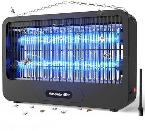 Insektenvernichter Elektrisch, Mückenlampe 20W 3500V Fliegenfalle Elektrisch, Doppelseitiges Hochspannungsgitter Elektrischer Insektenvernichter & Mosquito Killer Für Innenräume, Terrasse, Garten