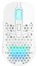 Xtrfy M42 Wireless, souris de gaming ultralégère sans fil, optimisé pour l’esport radio 2,4 GHz, rétro-éclairage RGB, boîtier modulaire (2 dimensions incl.), Rechargeable, Blanc