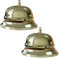 Vastsea 2 PCS Timbre de Recepción, Campana de Servicio, Campanillas de Metal, para Hoteles Cocina Escuelas Restaurantes Áreas 8.5 * 5.5cm (Oro)