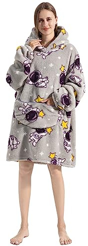 Thigies Sudadera con Capucha Mujer Hombre,Batamanta Invierno Batas de Casa,Oversized Manta con Capucha