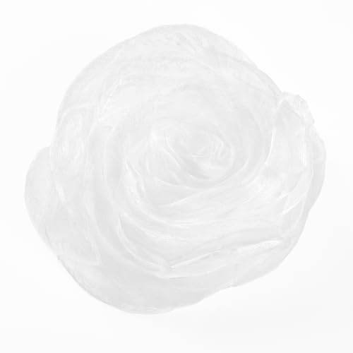 Hopton 10 Stück Jongliertücher, Chiffontücher für Tanzen, 60 x 60 cm Weiß Bunte Seidentücher, Bunte Tücher für Kindergarten Kindershow Sensorisches Jonglieren Tanzen(Weiß)