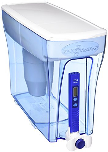 ZeroWater Dispensador de agua filtrada de 7,1 L, Libre de BPA y NSF certificada para Reducir la Cal el Plomo y Otros Metales Pesados, Medidor TDS y Cartucho Incluido