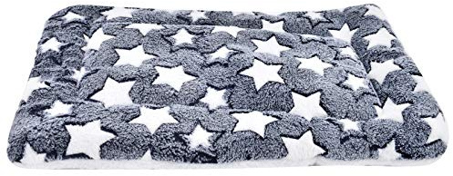 Vejaoo Dog Bed Mattress Multipurpose Machine Washable Puppy Mat Cushions for Small/Medium/Large Dogs and Cat Cages XZ006 (79 * 60 CM, Blue Background & White Stars)