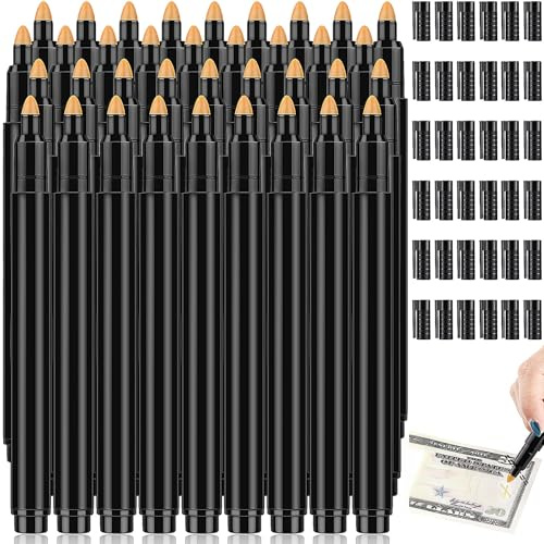 Zonon 36 Pieces Counterfeit Money Detector Pen Counterfeit Bill Fake Money Checker Universal False Currency Pen Bills Loss Prevention Tester