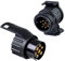 BEIJISTAR Adaptador de Remolque de 7 Pines a 13 Pines, Adaptador de Remolque de 13 a 7 Pines, Adaptador Enchufe Remolque, 12V Conector Convertidor de Enchufe Adaptador Eléctrico Impermeable