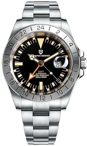 Pagani Design Automatico Hombre GMT Analógico Casual Deportivo Impermeable Relojes de Pulsera para Hombres con Acero Inoxidable Bracelet