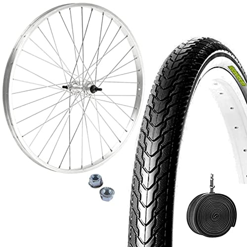 Llanta rueda delantera 26 x 1 3/8 rueda + neumático de carretera negro 26 x 1 3/8 Bicicleta City Bike Holanda Epoca