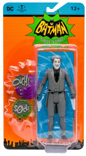 McFarlane Actionfigur Batman 66 The Joker (Black & White TV Variant) 15 cm, Mehrfarbig, TM15057