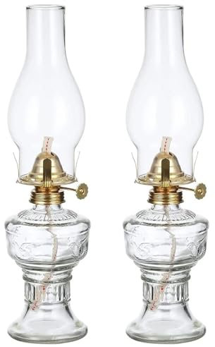 Wylolik Verstellbarer Schalter Kerosin-Licht romantisches Paar Zelt Camping Öllampe Notfall-Desktop-Öllaterne mit Docht nostalgische kleine Kerosin-Lampe Glas Zuhause tragbares Kerosin-Licht