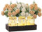SUNNY BROOK 3PCS Artificial Hydrangea Flowers with Wood Tray in Mason Jars Fake Flowers with Vase, Table Centerpieces, Spring Autumn Decor for Home, Kitchen, Living Room, Office Decorations