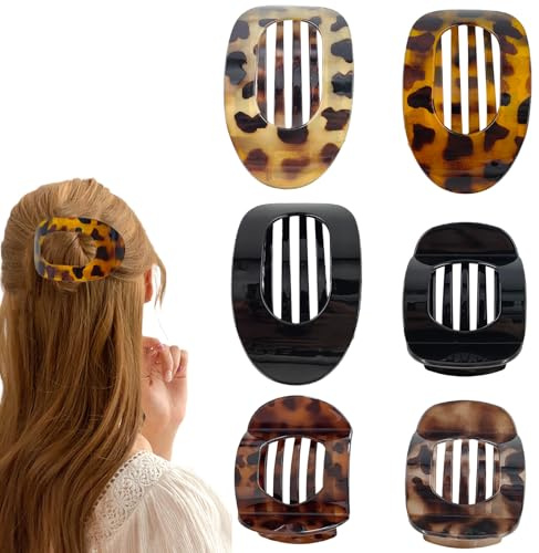 6 Piezas Pinza Pelo Mujer, Pinzass Planas para Mujers, Hair Clip Plano