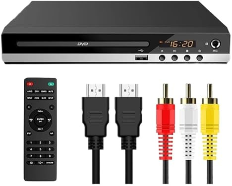 DVD-spelare 1080P HD-hemma-DVD-spelare For TV DVD CD-skivor AV-utgång Inbyggd Mikrofonport Platsbesparande