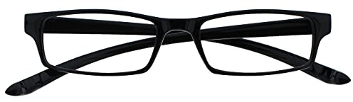 OPULIZE Occhiali Da Lettura Nero Collo Lettori Uomo Donna Cerniere Molla R20-1 +2,00
