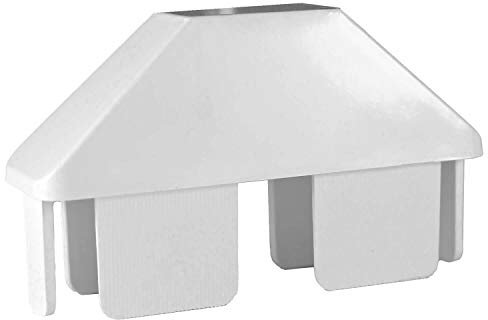 7/8 x 3 White Vinyl Dog Eared Picket Cap – Fits 7/8 x 3 Pickets (5 Pack)