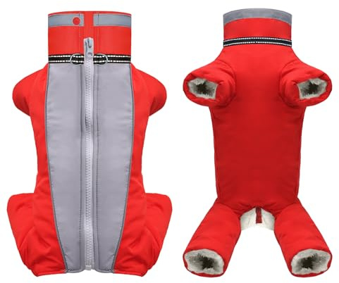 Giacca calda per cani, cappotto invernale per cani di piccola e media taglia, giacca a vento impermeabile Refflective Pet Snowsuit Puppy Clothes per femmine S