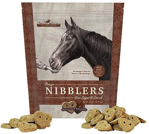 Omega Nibblers Low Sugar & Starch for Horses, Blackstrap Molasses Flavored (3.5)
