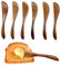 XQMMGO Confezione da 6 coltelli da burro in legno, coltelli da burro in legno, spalmatore per burro, coltello da burro, coltello da formaggio, cucchiaio per marmellata, spatola