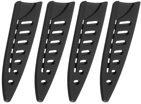 QUARKZMAN 4pz Copri Coltello Manicotti Protezioni Bordo Lama per Coltello da Spelucchino da 3,5 Coperchio Protettore Bordo Lama Fodero Universale per Coltello da Cucina, Nero