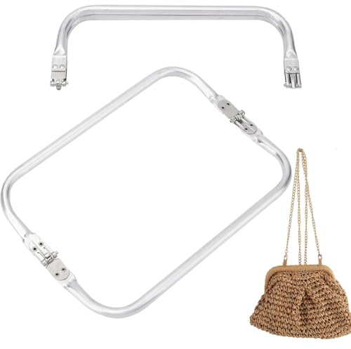JEYORZY 2 pcs Boquillas para Bolsos, Monederos Metalicas Marcos de Bolso, Cierres de Beso para Bolsa, Boquillas Monederos Metalicas Cierres para Bolsos de Crochet para Hacer Monedero, Neceser, Bolsas
