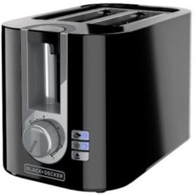 BLACK+DECKER 2-Slice Toaster, 7 Toast Shades, Removable Crumb Tray, Illuminated Bagel, Frozen and Cancel Functions