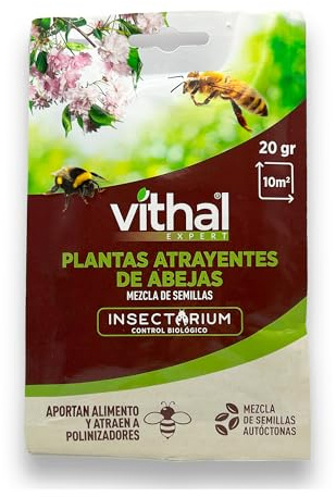 Semillas de Plantas Atrayentes de ABEJAS y POLINIZADORES Muy EFECTIVO para Control Biológico | 20 GR de Mezcla de Semillas para 10 m2 con 8 variedades de plantas de germinación fácil | Nexum Market