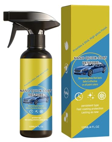Spray Per Nanorivestimento Rapido - 120 Ml Ad Alta Brillantezza Dettagli Rapidi | Protezione UV Impermeabile Lucentezza Duratura | Spray Lucidante Per Vetri Auto - Vetro Pneumatici Barche Camper
