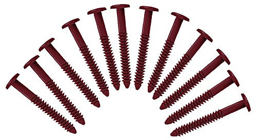 Exterior Solutions Vinyl Shutter Fastener Spike Loks for Installing Decorative Exterior Vinyl Shutters (Burgundy)