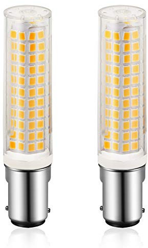 CPROSP 2er B15D LED Dimmbar, B15d 100W für Nähmaschinenleuchten Ventilator 200-240V (Warmweiß 3000k), 10~100% Dimmbar