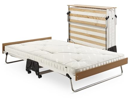 JAY_BE J-Bed Folding Bed with Anti Allergy Micro e-Pocket Mattress, Compact, Small Double, 120 x 190 cm