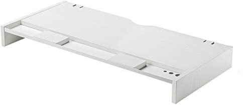 Soporte De Monitor, Elevador De Pantalla, Soporte Portátil, Organizador De Escritorio De Madera con Soporte De Teléfono Inteligente Y Ranura De Bolígrafo para Proteger La Columna Cervical