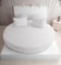 Strauss Home® Rundes Spannbetttuch Jersey 100% Baumwolle OekoTex Boxspringbett Wasserbett Weiche Spannbettlaken Steghöhe bis 40cm (Weiß)