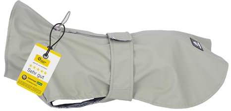 Wanderpfote Hunderegenjacke in Grau, Größe XS - Stilvoller Hunderegenmantel - besonders Qualitativ und Hochwertig - Regenjacke für Hunde