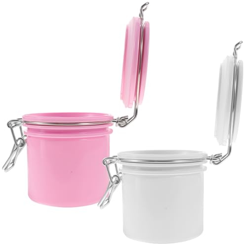 Homoyoyo 2pcs Glue Storage Jar Airtight Lash Glue Holder for Eyelash Extensions Lash Container Organizer Strong Seal for Storage
