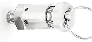1 st 304SS sanitär fjädertrycksventil - 1/4 tum, 0,5-10 bar for gaskompressorer och tryckkokare(5Bar Fixed)
